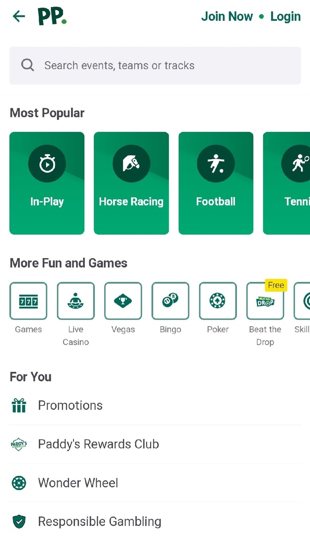 Paddy Power App