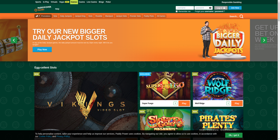 Paddy Power Online Games