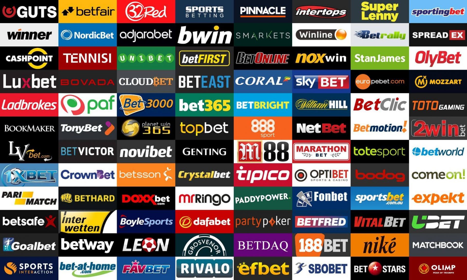 Top 20 Bookmakers Uk