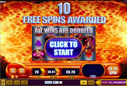 Dragons Inferno Keep What You Win Slots game 1