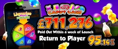 Don't Miss the NEW Candy Crush Game from Pocket Fruity! £72,000 within the first three days of launch and £711k within a week! The game also registered over a million spins on the game in the first 50 hours! So, what's the deal for players? Well, if you are among the 93 million people in the world who have enjoyed the infamous free game Candy Crush Saga on your mobile phone or tablet, you'll probably get pretty excited at the prospect of taking home big money after matching three or more candies for as little as 2p with Candy Cash! While the game draws inspiration from the match-three-or-more-identical-symbols game, Candy Cash isn't simply a replica of Candy Crush Saga; there are plenty of unique features which make the game fresh and original. The game does what it says on the tin — hard candies that pay out hard cash! Eye candy or a sweet treat? Let's find out…