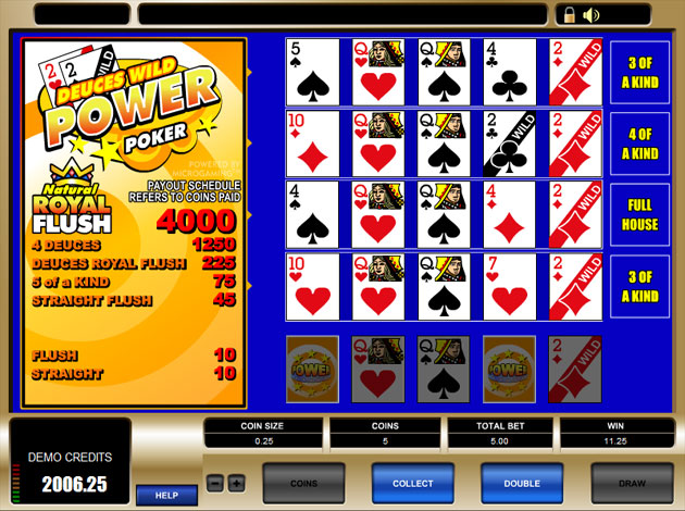 Deuces Wild Video Poker Play Free