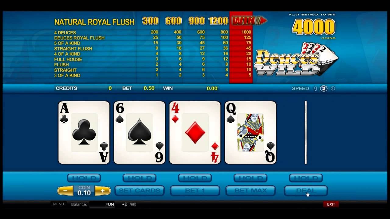 Deuces Wild Video Poker Play Free