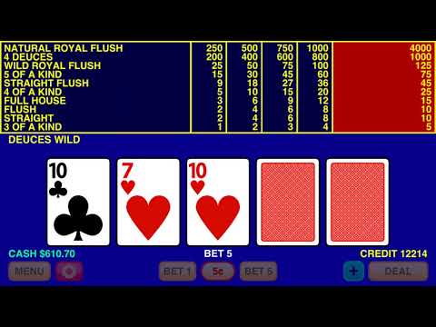 Deuces Wild Video Poker Play Free