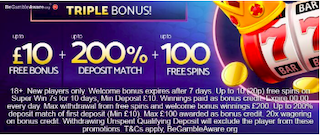 free spins signup bonus and deposit match welcome bonus